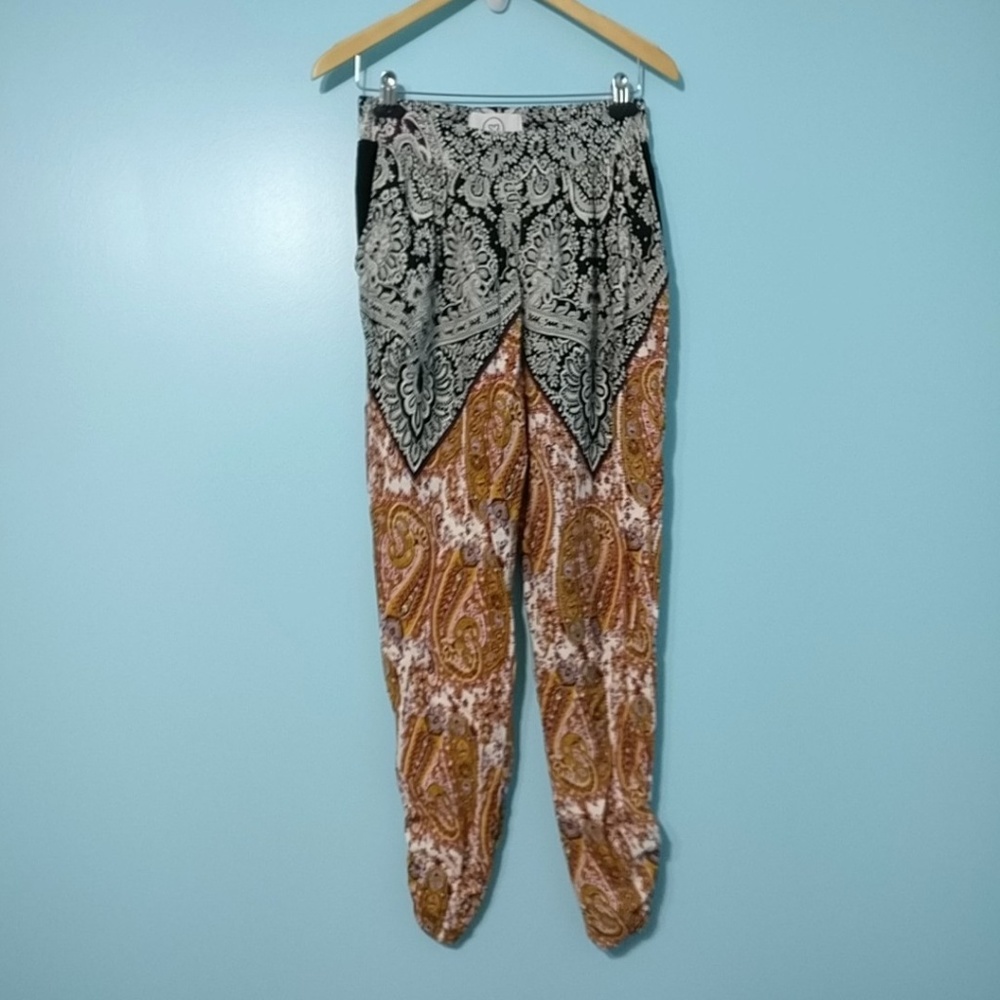 SLOAN ROUGE Paisley Chevron Harem Pants